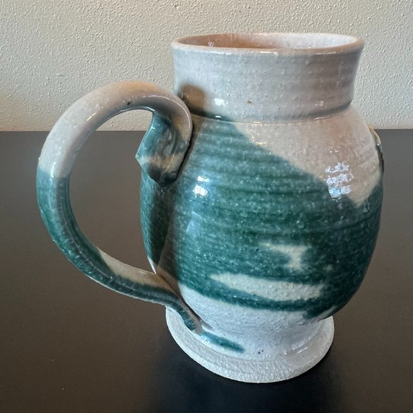 Handcrafted Drip Glaze Pottery Mug ~ Door County, Wisconsin ~ Artist Signed - Picture 1 of 7